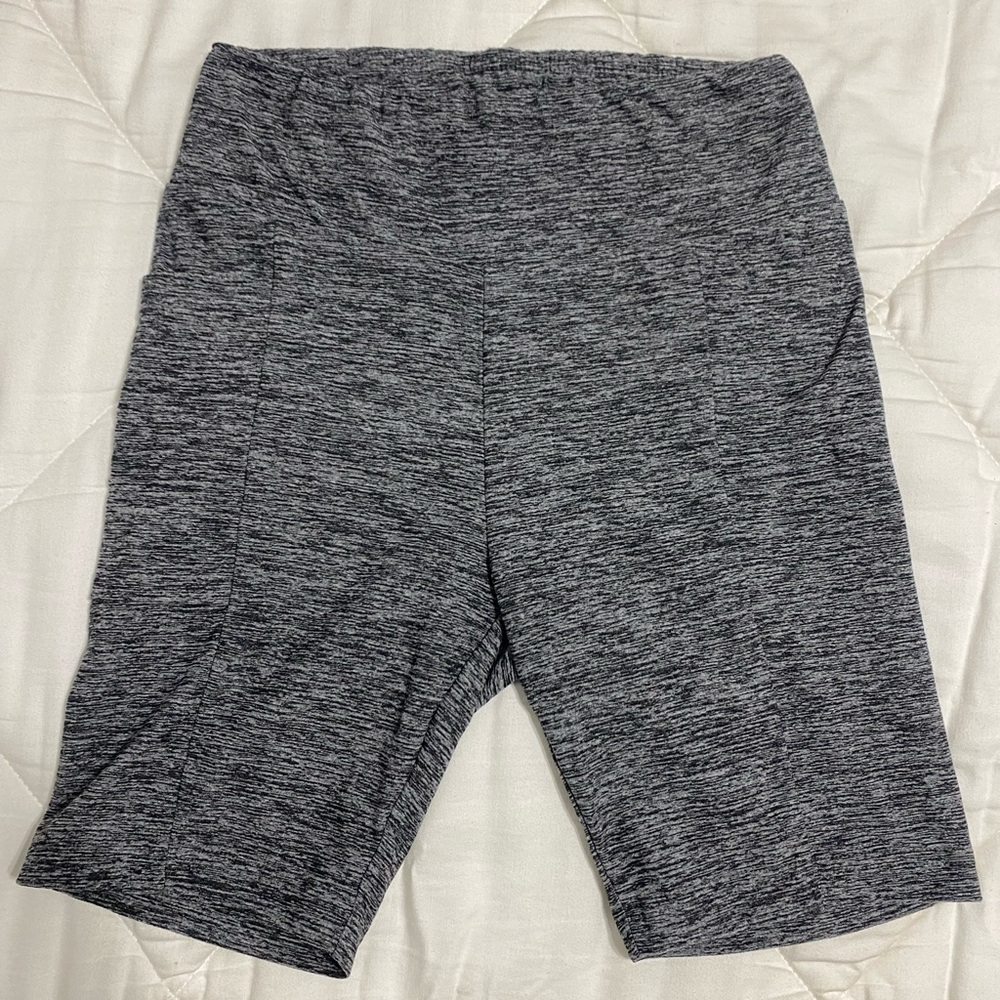 No Boundaries Gray Bike Shorts Elastic Waist
